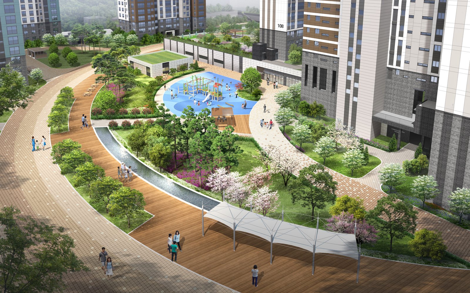 송암공원 중흥s클래스 sk뷰 광장